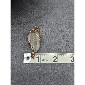 Wire Wrapped Clear Quartz Crystal Pendant Handmade Copper Wire Wrapped Gemstone
